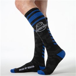 LOCKER GEAR - FULL MILITARY KNEE HIGH SOCKS ONE SIZE BLUE - D-246705
