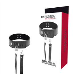DARKNESS - BDSM COLLAR WITH BLACK LOCK - D-226699