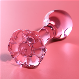 NEBULA SERIES BY IBIZA - MODEL 2 ANAL PLUG BOROSILICATE GLASS PINK 11 CM -O- 3.5 CM - D-235926
