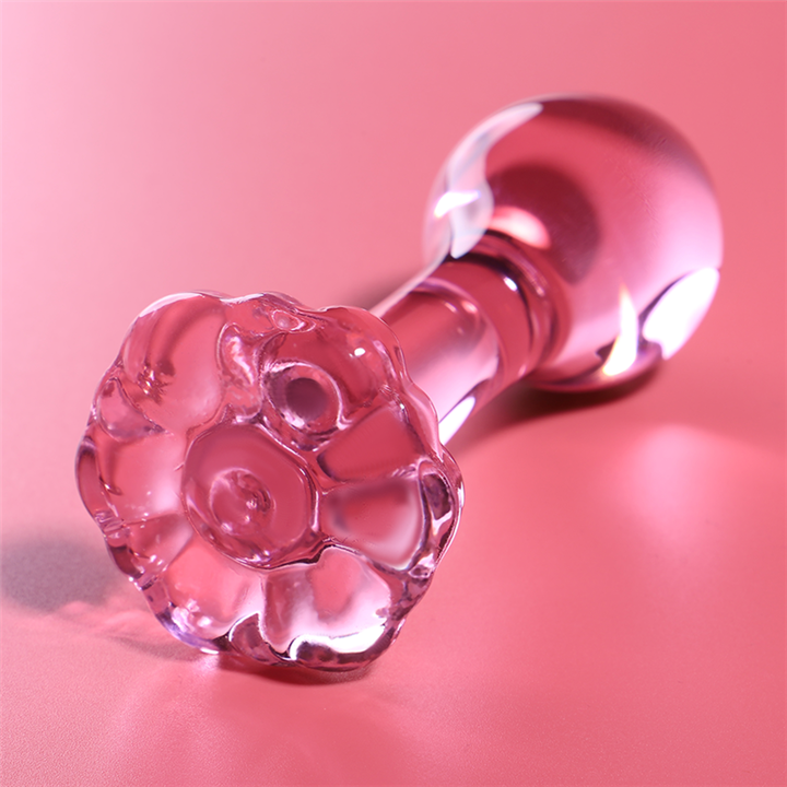 NEBULA SERIES BY IBIZA - MODEL 2 ANAL PLUG BOROSILICATE GLASS PINK 11 CM -O- 3.5 CM - D-235926