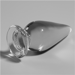 NEBULA SERIES BY IBIZA - MODEL 4 ANAL PLUG BOROSILICATE GLASS CLEAR 11 CM -O- 5 CM - D-235929 - Teknashop Ltd