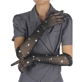 SUBBLIME - 957469SHINE TRANSPARENT GLOVES BLACK S/M - D-242948