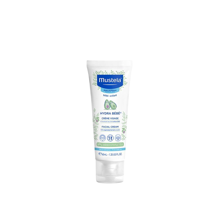 Mustela, Hydra Bebe, Avocado, Hydrating, Cream, For Face, 40 ml