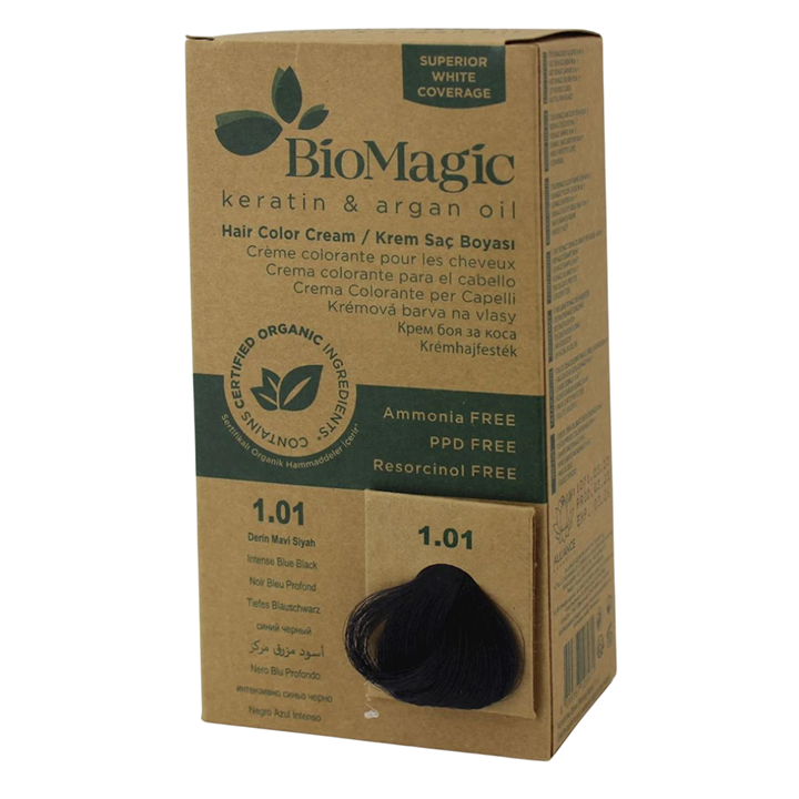 Biomagic, Biomagic, Keratin & Argan Oil, Permanent Hair Dye, 1.01 , 250 ml *Tester