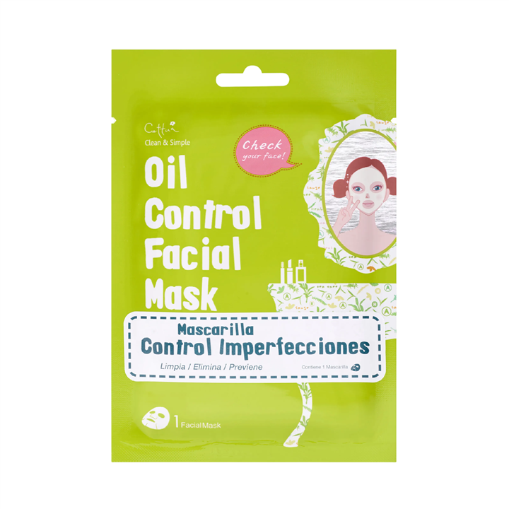 Cettua, Cettua, Oil Control, Sheet Mask, For Face, 20 g - Teknashop Ltd