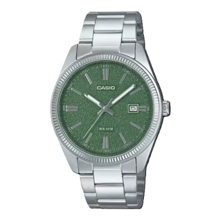 CASIO COLLECTION Mod. DATE - FOREST GREEN, MATTE DIAL - WW.MTP-1302DA-3AVDF - Teknashop Ltd