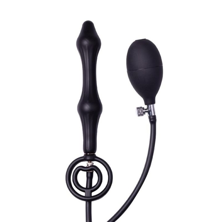 Inflatable Anal Plug with Double Balloon and Pump - R9162 - Teknashop Ltd