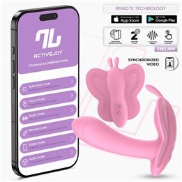 Wingy Butterfly Vibrator with App Pink - IN-660