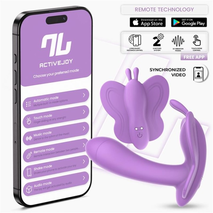 Wingy Butterfly Vibrator with App Lavender - IN-659 - Teknashop Ltd