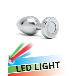 Butt Plug with Led Lights Pisa Silver - R2581 - Teknashop Ltd