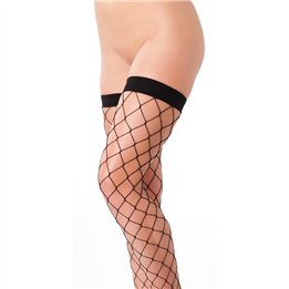 Fishnet Stockings Black One Size - R1477