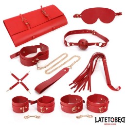 7 pcs Bondage Set with Carry bag Red - 8436615008995 - Teknashop Ltd