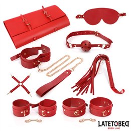 7 pcs Bondage Set with Carry bag Red - 8436615008995