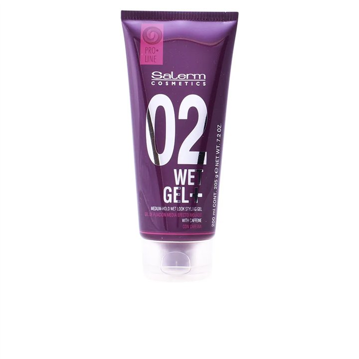 Salerm Cosmetics Wet Gel + Medium Hold Wet Look Styling Gel 200ml  - unisex - Teknashop Ltd