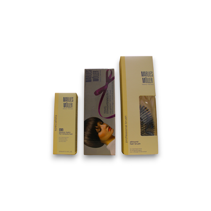 Set Marlies Moller: Specialists, Keratin, Hair Oil Conditioner, Sleek & Shine, 100 ml + Marlies Moller, Paddle, Hair Brush + Spe
