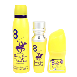Set Beverly Hills Polo Club: 1982 - Sport 8, Eau De Parfum, For Women, 50 ml + 1982 - Sport 8, Freshness, Body Spray, 150 ml + N