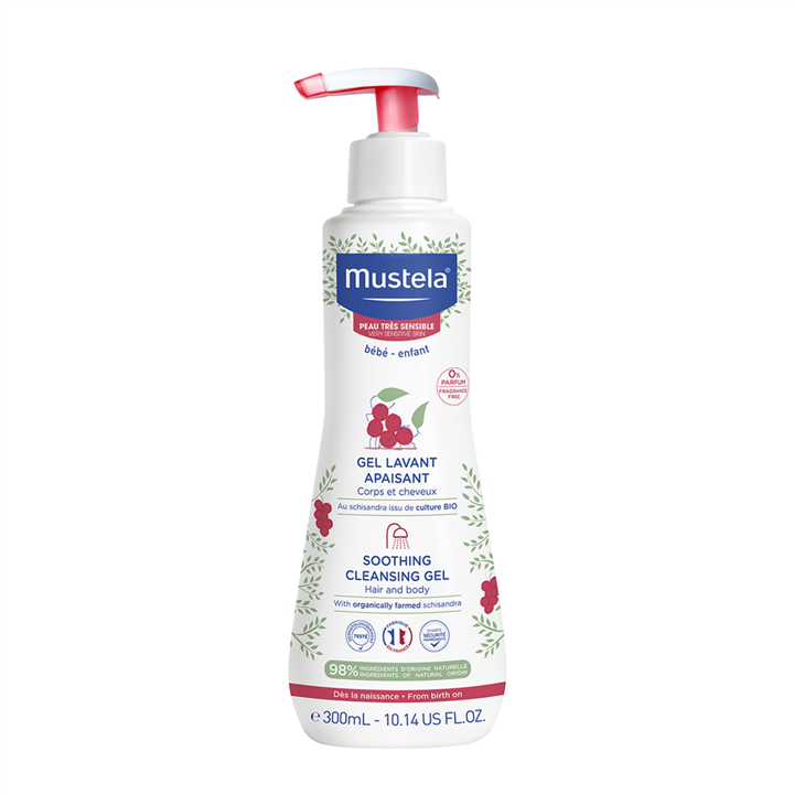 Mustela, Mustela, Schisandra, Cleansing & Soothing, Shower Gel, For Hair & Body, For Very Dry To Atopic Sensitive Skin, 300 ml -