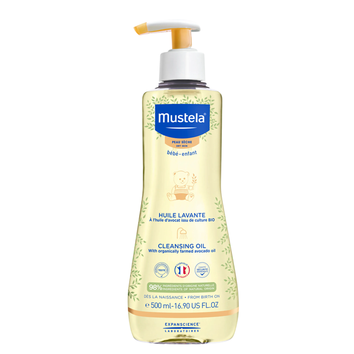 Mustela, Cleansing Oil, Avocado Oil, Nourishing, Shower Oil, For Dry Skin, 500 ml