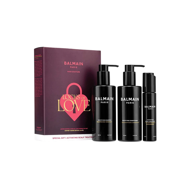 Locks of Love Set Balmain Professionnel: Homme, Hair Shampoo, Bodyfying, 250 ml + Homme, Hair Conditioner, Bodyfying, 250 ml + H