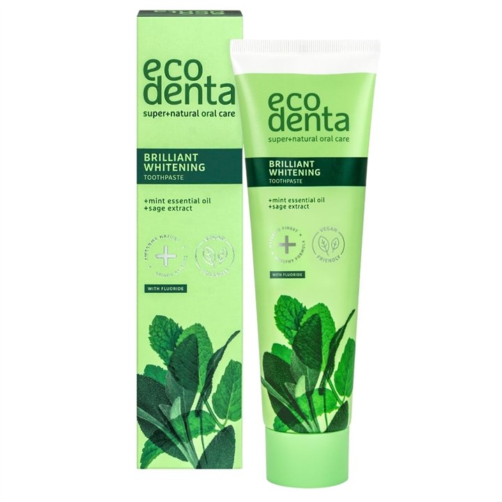 Ecodenta, Brilliant Whitening, Whitening, Toothpaste, 100 ml - Teknashop Ltd