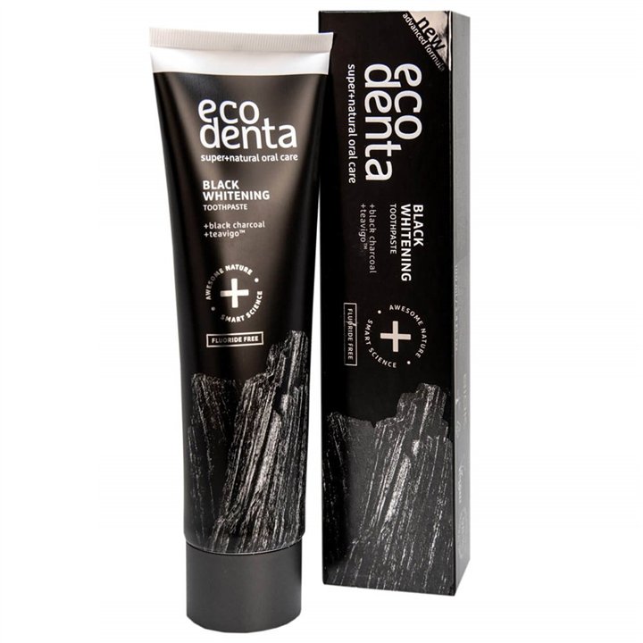 Ecodenta, Black Whitening, Whitening & Freshening, Toothpaste, 75 ml - Teknashop Ltd