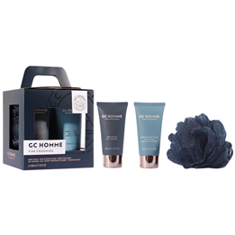 Set The Luxury Bathing Company: GC Homme, Cleanse & Scrub, Body Sponge + GC Homme, Cleansing & Refreshing, Shower Gel, For All S