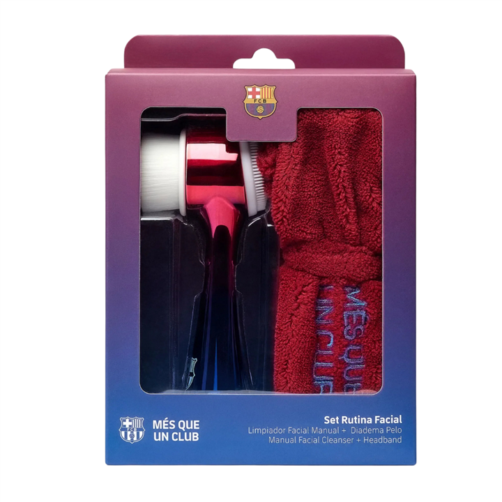 Set FC Barcelona: FC Barcelona, Facial Cleansing Brush + FC Barcelona, None, None, Headbands, Red, None - Teknashop Ltd