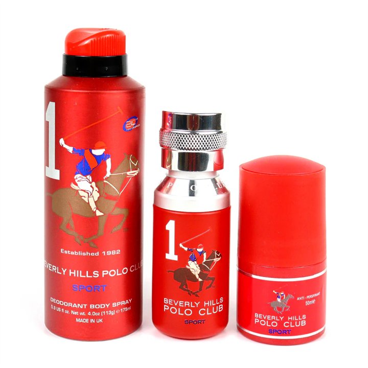 Gift Set Beverly Hills Polo Club: 1982 - Sport 1, Eau De Toilette, For Men, 50 ml + 1982 - Sport 1, Anti-Perspirant, Deodorant S