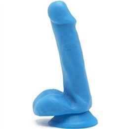 GET REAL - HAPPY DICKS DILDO 12 CM BALLS BLUE - D-234586