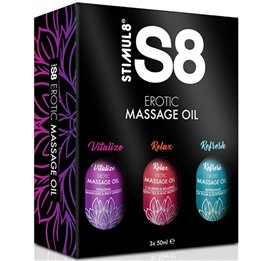 STIMUL8 - S8 MASSAGE OIL BOX 3 X 50 ML - D-243731