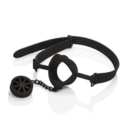 CALEXOTICS - SCANDAL GAG WITH BLACK SILICONE PLUG - D-243634 - Teknashop Ltd