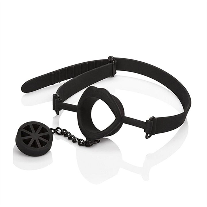 CALEXOTICS - SCANDAL GAG WITH BLACK SILICONE PLUG - D-243634 - Teknashop Ltd