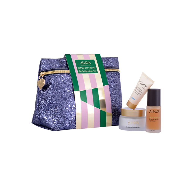 Day & Night Glow Trio Set Ahava: Extreme , Day, Cream, For Face, 50 ml + Time To Revitalize Extreme, Anti-Aging, Night, Local Tr