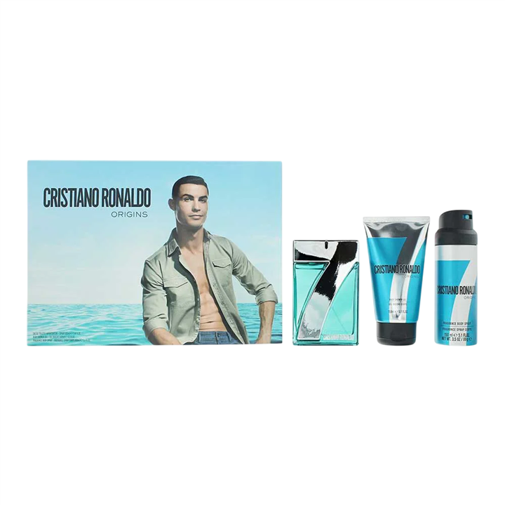 Set Cristiano Ronaldo: CR7 Origins, Eau De Toilette, For Men, 100 ml + CR7 Game On, Shower Gel, For All Skin Types, 150 ml + CR7