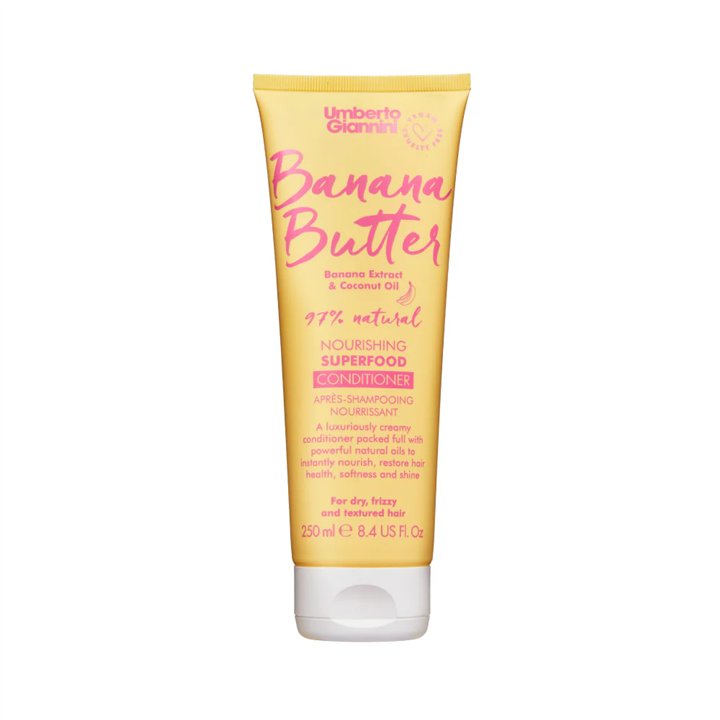 Umberto Giannini, Banana Butter, Vegan & Cruelty-Free & Natural Ingredients, Hair Conditioner, Nourishing & Moisturising, 250 ml