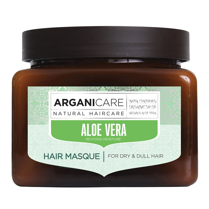 Arganicare, Aloe Vera, Vegan & Cruelty-Free, Hair Treatment Cream Mask, Hydrating & Repairing, Weekly, 500 ml