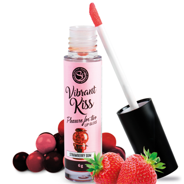 SECRETPLAY - LIP GLOSS VIBRANT KISS STRAWBERRY GUM - D-218077 - Teknashop Ltd