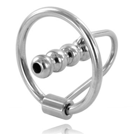 METAL HARD - GLAND RING WITH URETHRAL PLUG 30MM - D-205397 - Teknashop Ltd