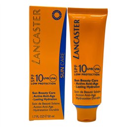 Lancaster, Sun Beauty, Anti-Ageing, Sunscreen Cream, For Face, SPF 10, 50 ml - Teknashop Ltd