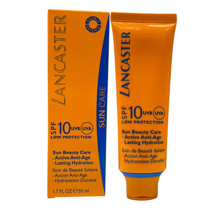 Lancaster, Sun Beauty, Anti-Ageing, Sunscreen Cream, For Face, SPF 10, 50 ml - Teknashop Ltd