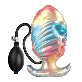 POWER MONSTERS - EBON LEVIATHAN TRICOLOR INFLATABLE FANTASY ANAL PLUG 18 CM - D-246114