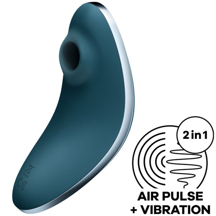 SATISFYER - VULVA LOVER 1 AIR PULSE STIMULATOR & VIBRATOR BLUE - D-232178 - Teknashop Ltd