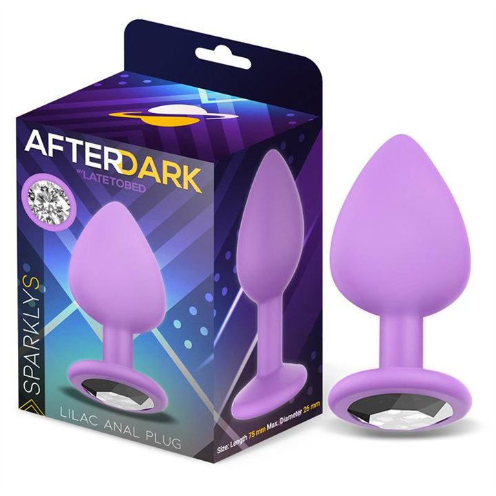 Sparkly Butt Plug Size S Silicone Lilac - AD-379 - Teknashop Ltd