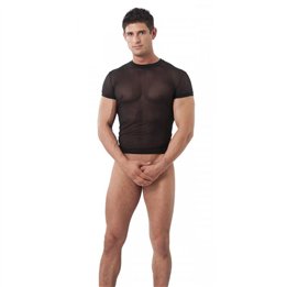 Fishnet Short Sleeve T-shirt Black - R1961.4