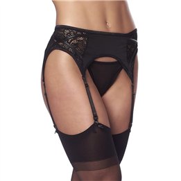Garter Belt with Thong and Stockings Black - R1542 - Teknashop Ltd