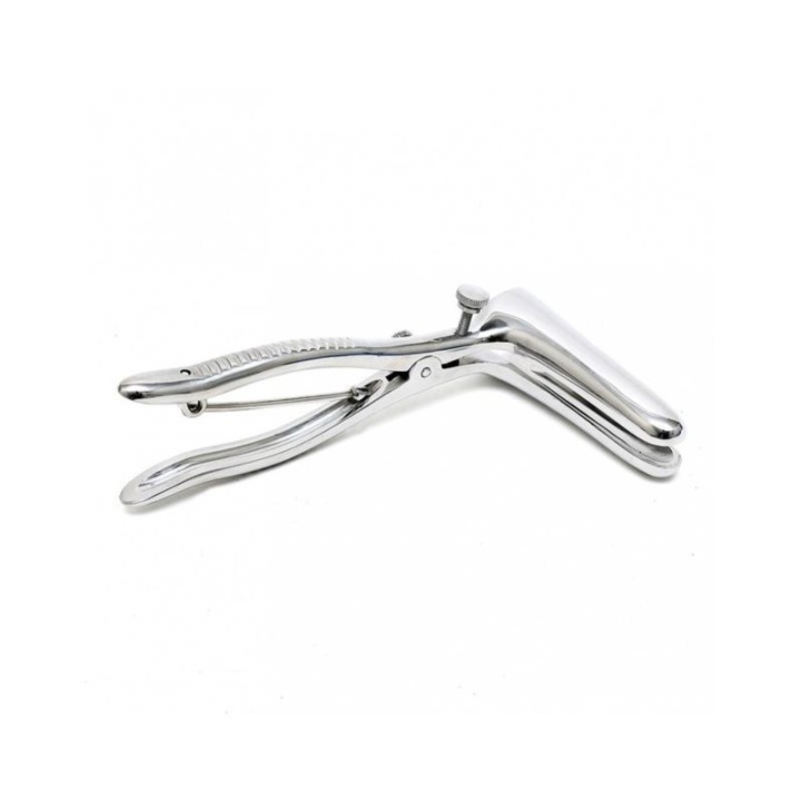 Anal Speculum with 2 Spoons Chrome-Silver - R7258 - Teknashop Ltd