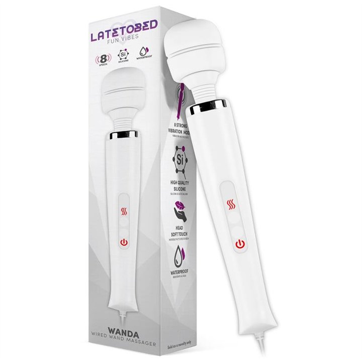 Wanda Wired Wand Massager White - G-876 - Teknashop Ltd