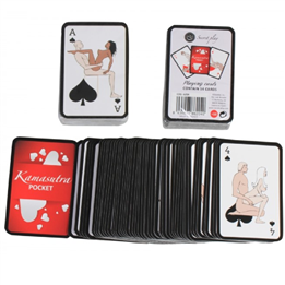 SECRETPLAY - POCKET KAMASUTRA PLAYING CARDS (ES/EN/PT/IT/FR/DE) - D-216341 - Teknashop Ltd
