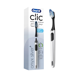 Oral-B, Clic, Toothbrush, Onyx Silver - Teknashop Ltd