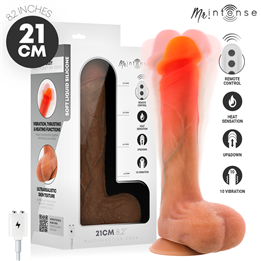 MR INTENSE - BRADLEY SILICONE VIBRATING DILDO WITH HEAT EFFECT AND REMOTE CONTROL 21 CM -Ø- 4.2 CM - D-245165